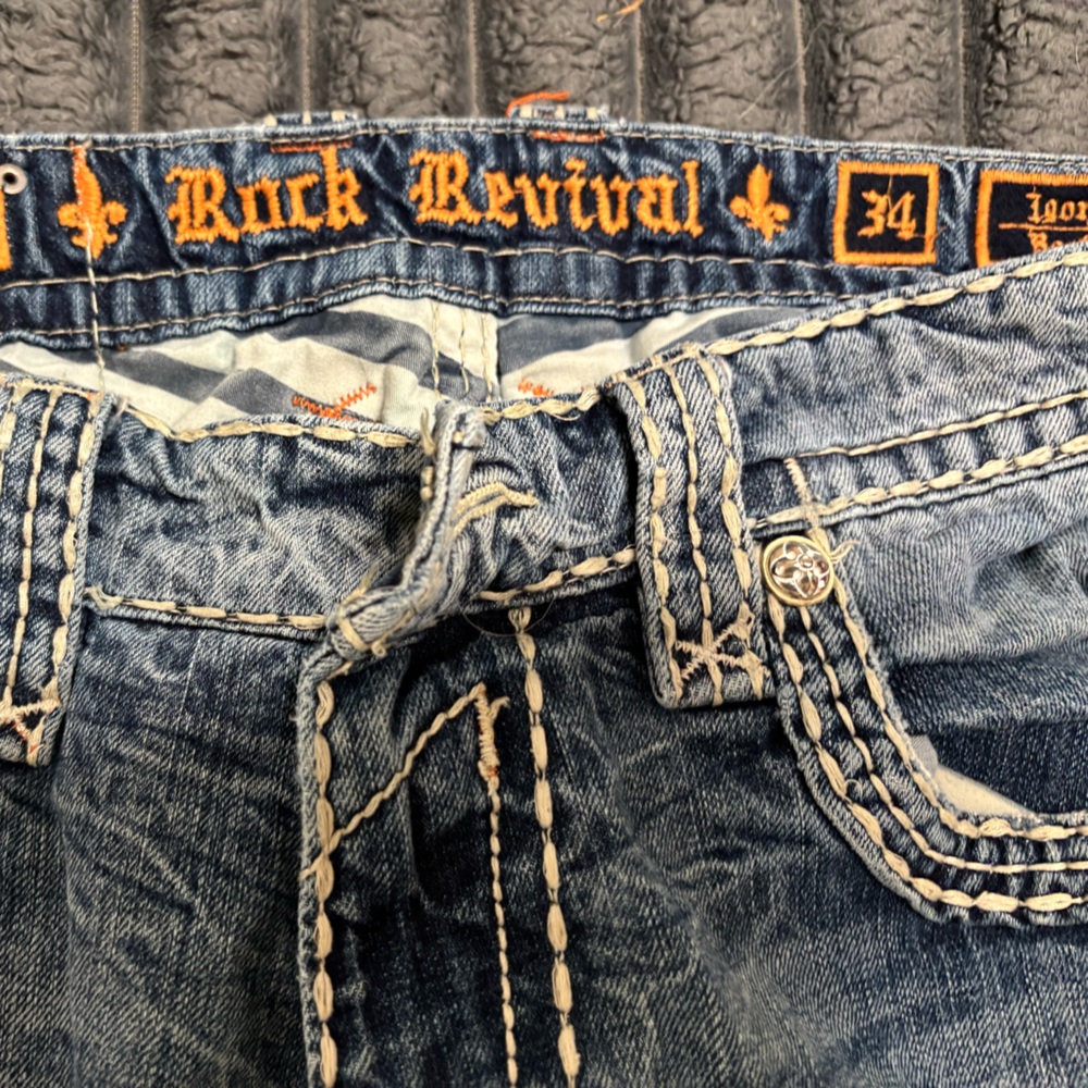Rock Revival Indigo Stitch Men's Jeans